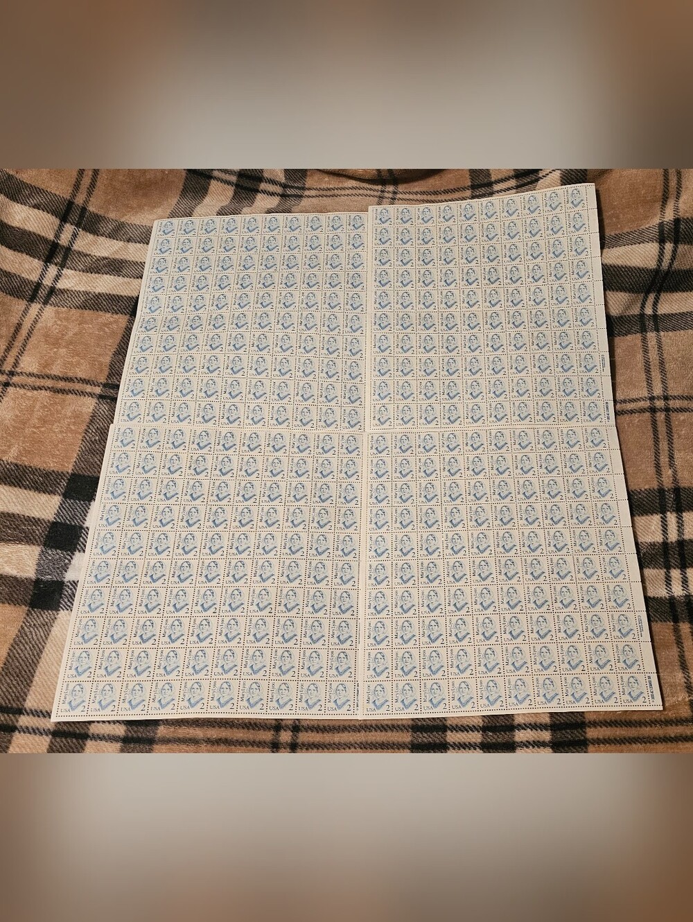 4 Full Sheets of Vintage USPS 2 Cents Stamps - Mary Lyon